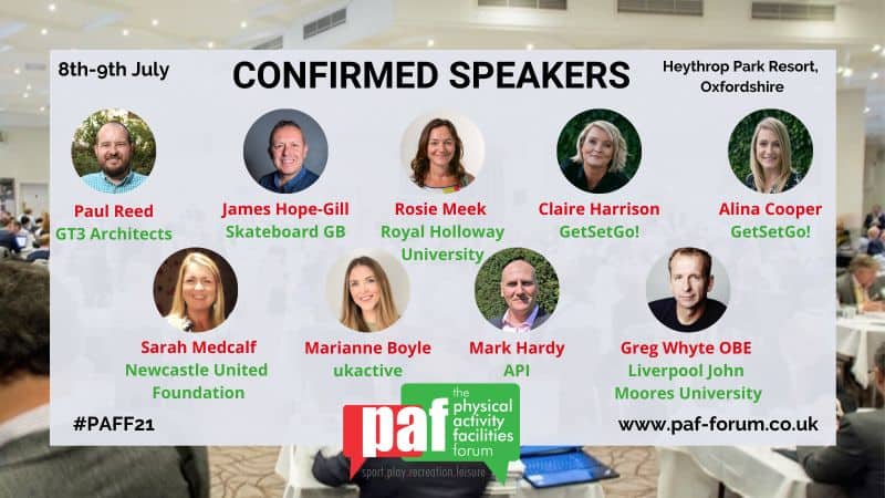Our Sport & Leisure expert, Paul Reed will be speaking at The Physical Activity Facilities Forum (PAF).